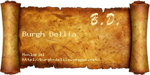 Burgh Delila névjegykártya